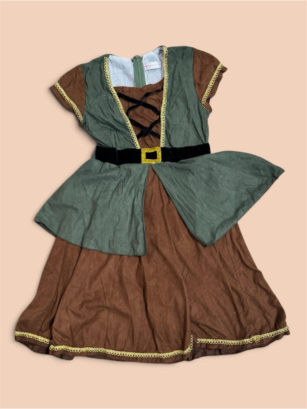 Complete set: Archer Costume Girls Huntress Costume for Girls with Cape,Green